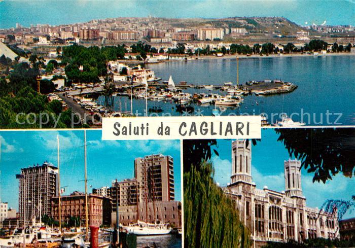Cagliari Panorama Hafen Rathaus