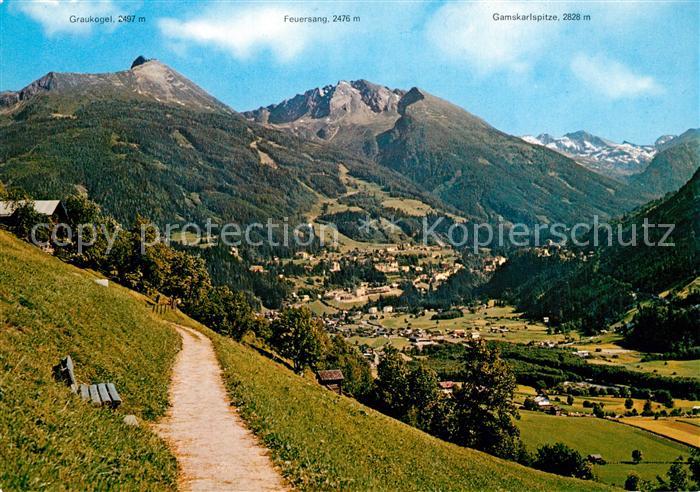 Bad Hofgastein Hoehenweg nach Badgastein Alpenpanorama