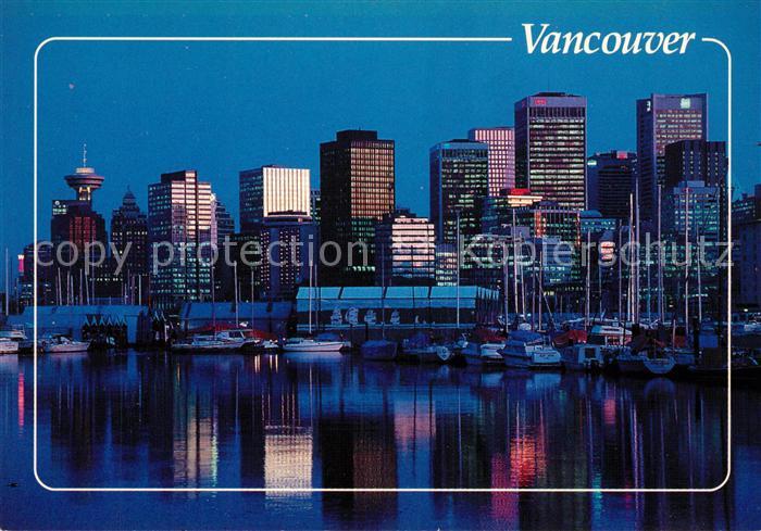 Vancouver British Columbia Skyline Caol Harbour at night