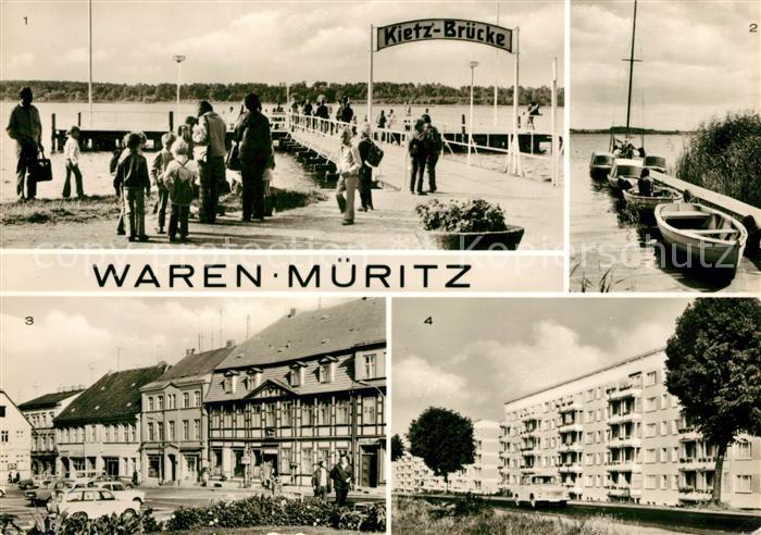 Waren Mueritz Kietzbruecke Markplatz Neubauten Mecklenburgische Seenplatte