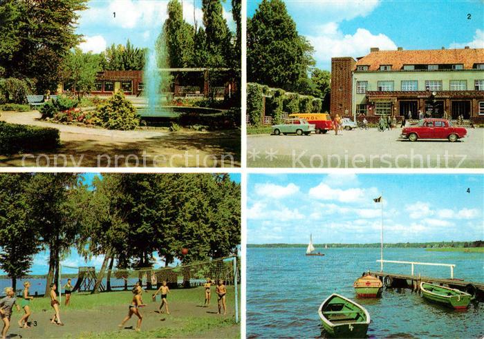 Wandlitz Wandlitzsee Anlage Springbrunnen Bahnhof Strandbad Bootsanleger