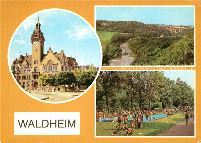 Waldheim Sachsen Rathaus Dietenhainer Viadukt Stadtbad an der Zschopau