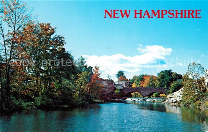 Milford New Hampshire Herbststimmung Souhegan River