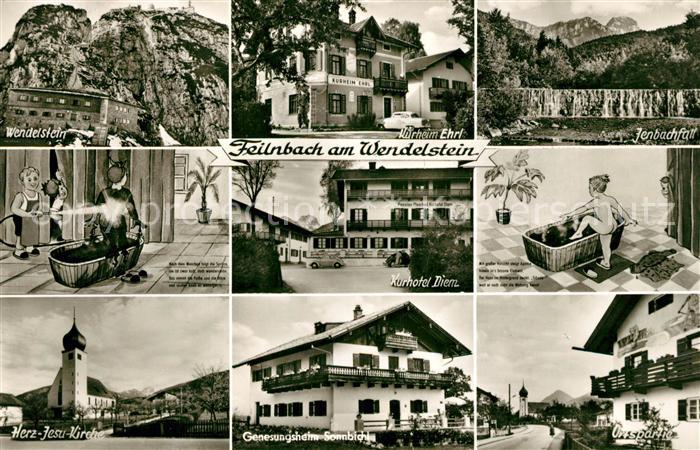 Feilnbach Wendelstein Kurheim Ehrl Jenbachfall Herz Jesu Kirche Kurhotel Diem