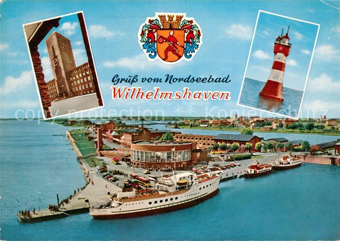 Wilhelmshaven Rathaus Leuchtturm Roter Sand Baederflotte Hafen