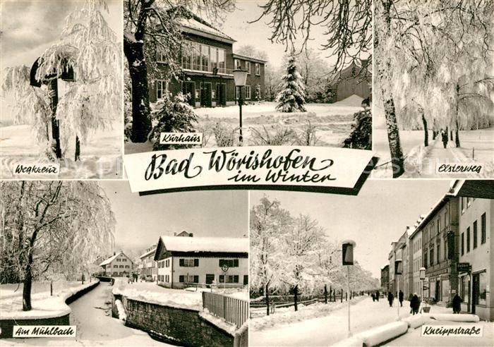 Bad Woerishofen Wegkreuz Elsterweg Kurhaus Muehlbach Kneippstrasse Winter