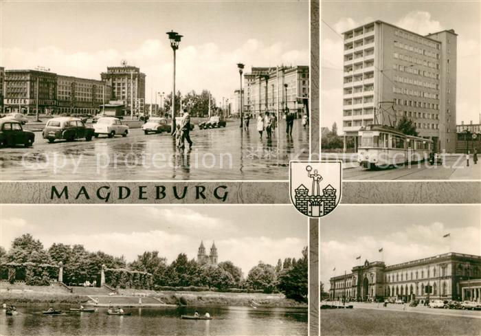 Magdeburg Wilhelm Pieck Allee Hochhaus Agnetenstrasse Adolf Mittag See Bahnhof