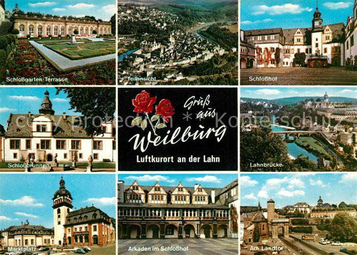 Weilburg Schlossgarten Terrasse Schlosshof Marktplatz Arkaden Landtor