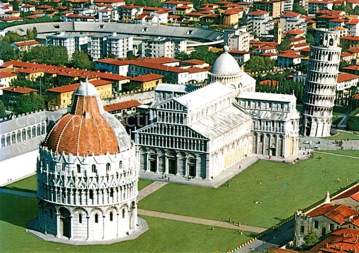 Pisa Fliegeraufnahme Piazza dei Miracoli Schiefer Turm