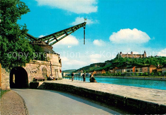 Wuerzburg Alter Kranen Festung Marienberg