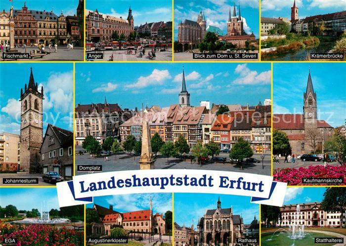 Erfurt Fischmarkt Anger Dom Sankt Severi Kraemerbruecke Domplatz EGA Kloster