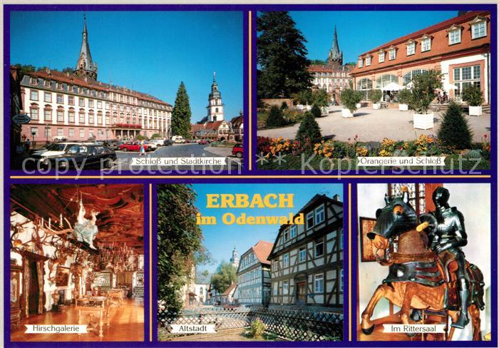 Erbach Odenwald Schloss Stadtkirche Orangerie Hirschgalerie Altstadt Rittersaal