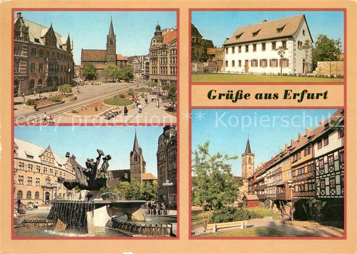 Erfurt Anger Georgenburse Luthergedenkstaette Angerbrunnen Kraemerbruecke