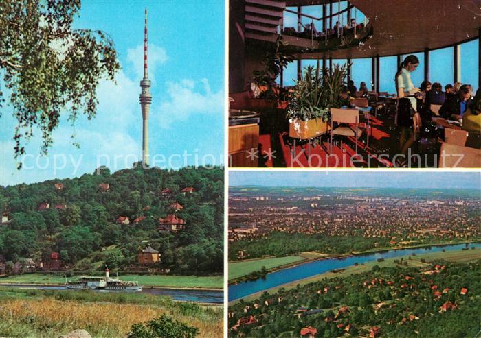 DRESDEN Elbe Fernsehturm Restaurant Panoramen