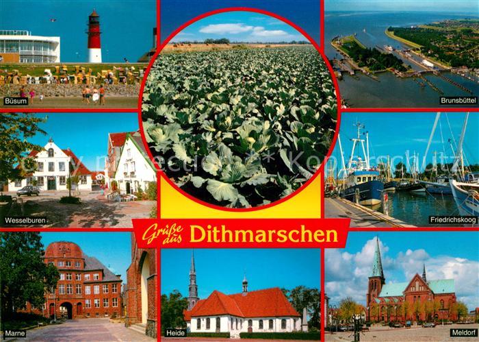 Buesum Nordseebad Brunsbuettel Friedrichskoog Wessenburen Marne Meldorf Heide