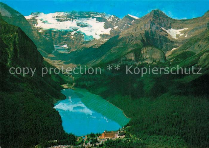 Canadian Rockies Fliegeraufnahme Lake Louise Victoria Glacier
