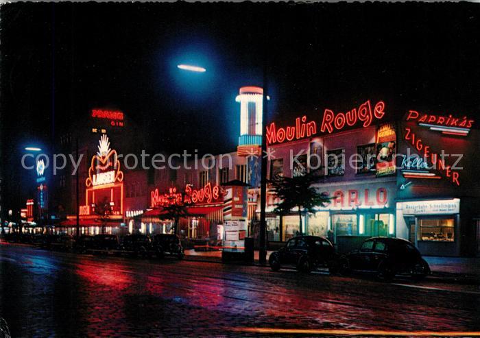 Pauli St Reeperbahn Nachtaufnahme