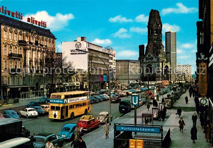 BERLIN  CITY Kurfuerstendamm Kaiser Wilhelm Gedaechniskirche