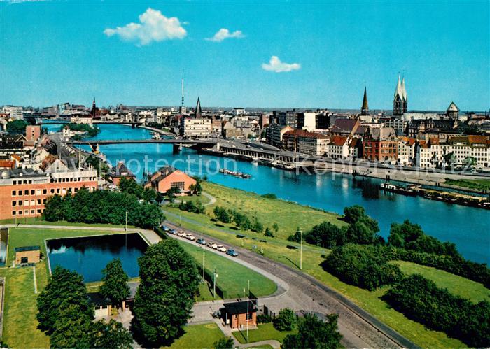 BREMEN  CITY Panorama Weser