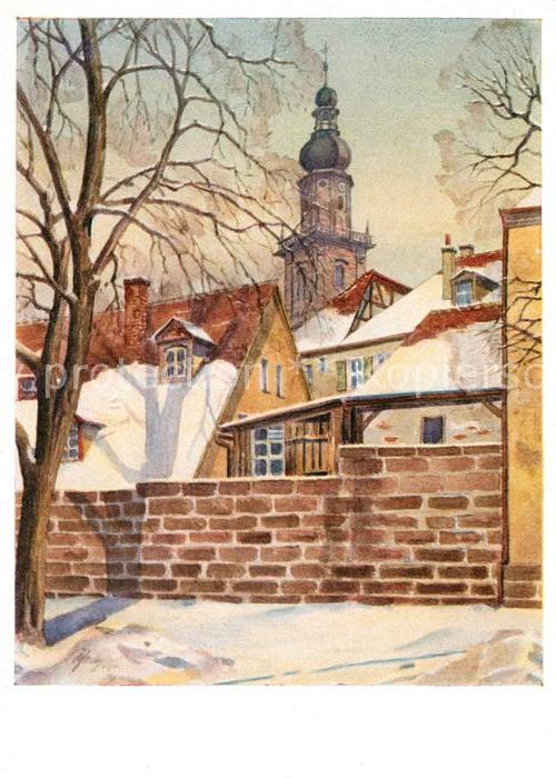 ERLANGEN Bayern Altstadtidyll Kuenstlerkarte von Hans Schmitz