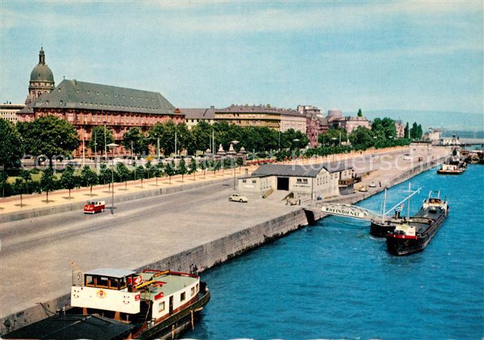 Mainz Rhein Schloss Ufer