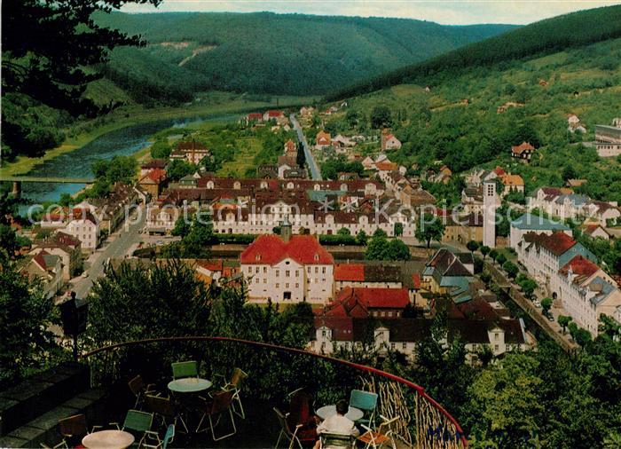 Karlshafen Bad Blick vom Bergrestaurant Juliushöhe