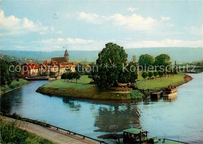 Hannoversch Muenden Zusammenfluss Werra Fulda