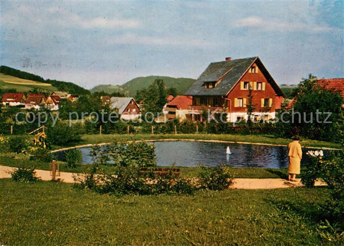 Hinterzarten Breisgau-Hochschwarzwald BW Park Teich Panorama