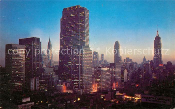 New York City Manhattan RCA Building Chrysler Building Empire State Building