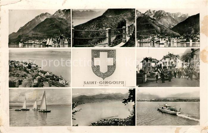 Saint-Gingolph Haute Savoie Segelboote Stadtansichten