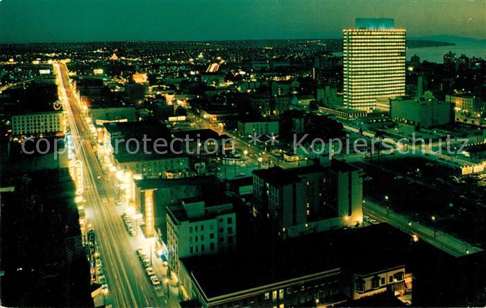 Vancouver British Columbia Fliegeraufnahme Nachtaufnahme