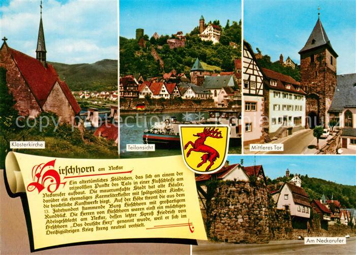 Hirschhorn Neckar Klosterkirche Neckarufer Mittleres Tor Panorama
