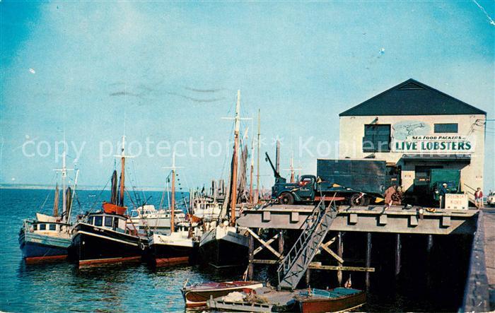Cape Cod Mass. Fishing Boats at Provincetown Town Wharf
