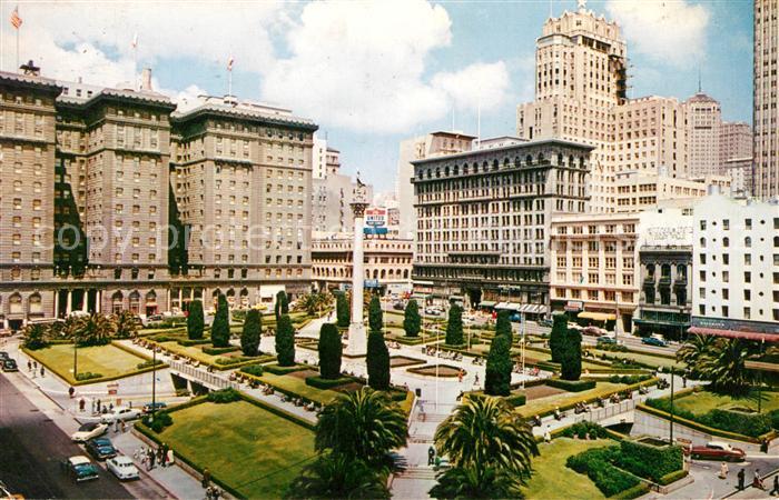 San Francisco California Union Square Admiral George Dewey Monument Hotels