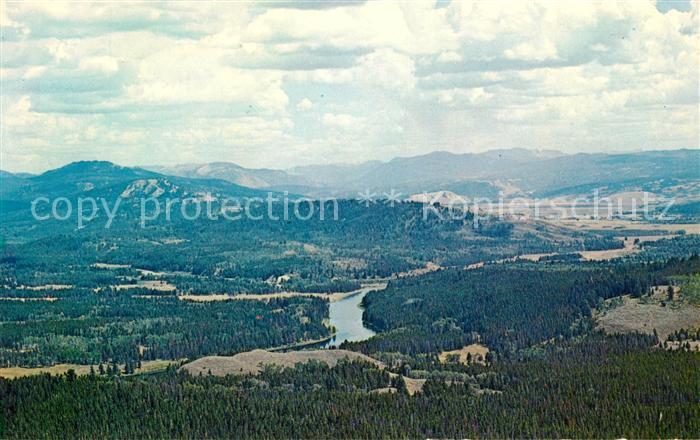 Wyoming US-State Grand Teton National Park Snake River looking from Signal Mount