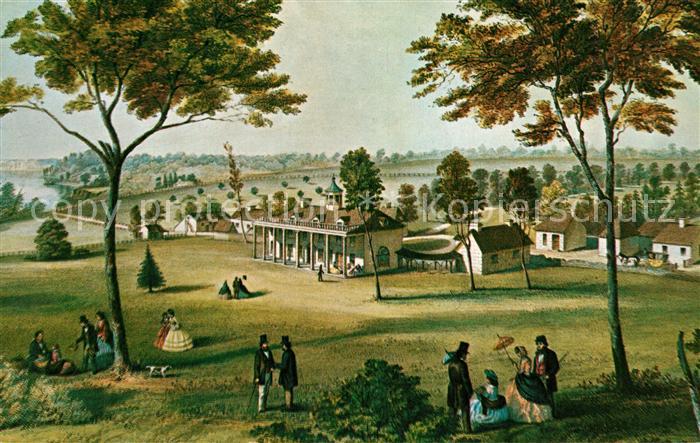 Mount Vernon Virginia Mansion Home and tomb of President Washington hand colored