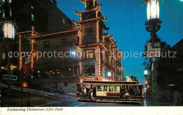 San Francisco California Chinatown after dark