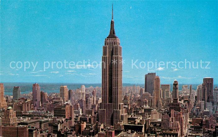 New York City Uptown Skyline showing Empire State Building and R.C.A. Building M