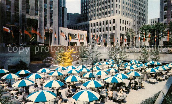 Manhattan New York Rockefeller Center and Lower Plaza RCA Building Prometheus Fo
