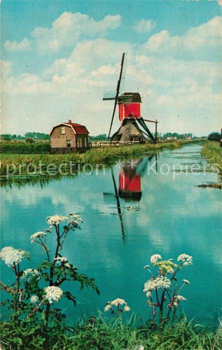 Hazerswoude Hollandse Molen Windmuehlen Wasserstrasse