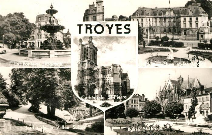 Troyes Aube Fontaine Argence Cathedrale St Pierre Prefecture Jardins Vallee Suis