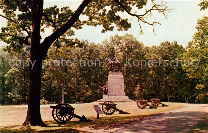 Gettysburg Pennsylvania Virginia State Monument Statue of General Lee Cannons