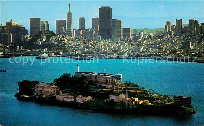 San Francisco California Alcatraz Island Prison San Francisco Bay aerial view