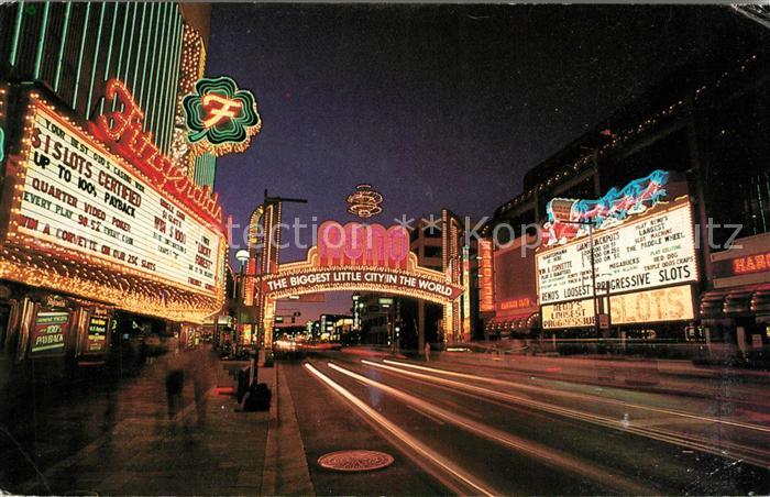 Reno Nevada Reno Arch Fitzgeralds Casino Hotel at night