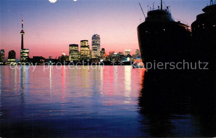 Toronto Canada Twilight view of the skyline as seen from Centre Island
