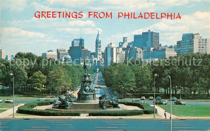 Philadelphia Pennsylvania Center City Skyline City Hall Benjamin Franklin Parkwa