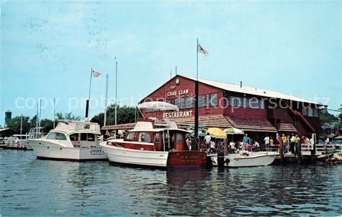 Saint Michaels Maryland The Crab Claw Restaurant Miles River Motorboat