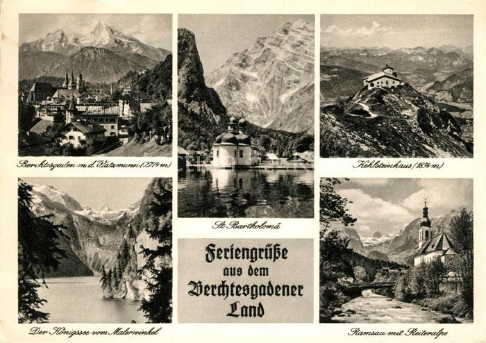 Berchtesgaden Alpenpanorama Berchtesgadener Land Watzman Koenigssee St Bartholom