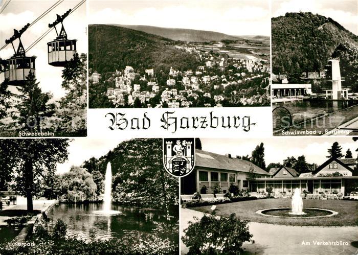 Bad Harzburg Schwebebahn Schwimmbad Freibad Burgberg Verkehrsbuero Kurpark Fonta