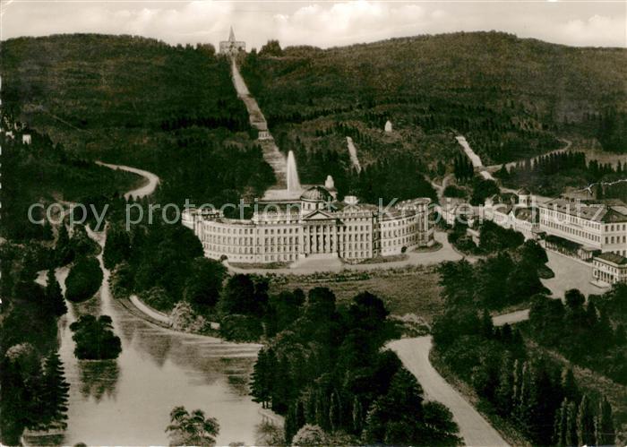 Wilhelmshoehe Kassel Schloss Kaskaden Herkules Fliegeraufnahme